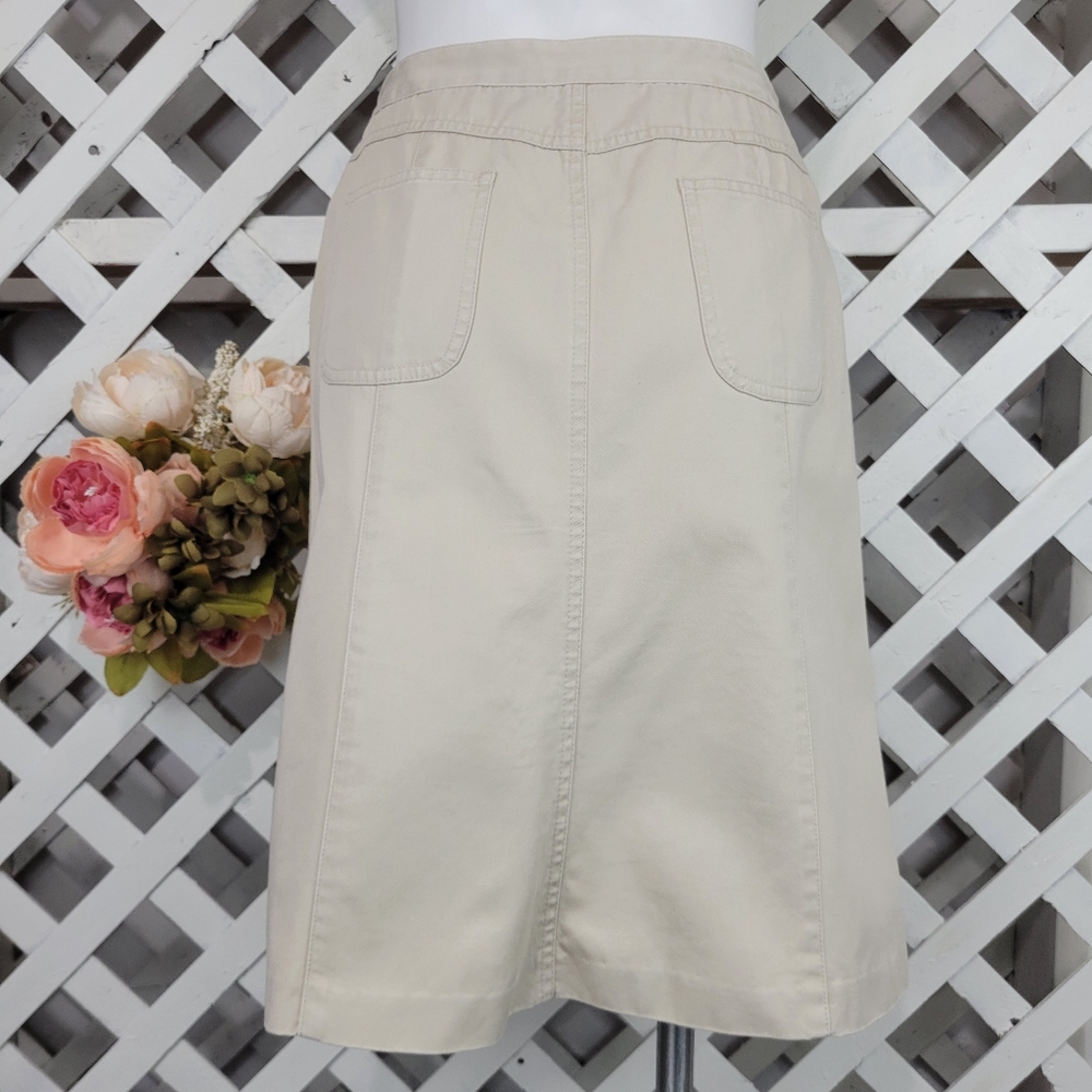 Talbots Petite Modest Khaki Skirt Size 4 Petite - Picture 4 of 6